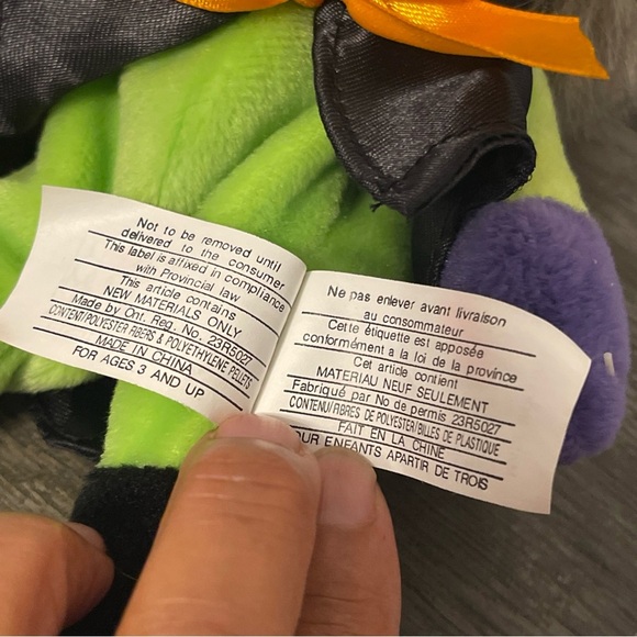 Fiesta Halloween Witch Plush in Green and Purple - Picture 5 of 9